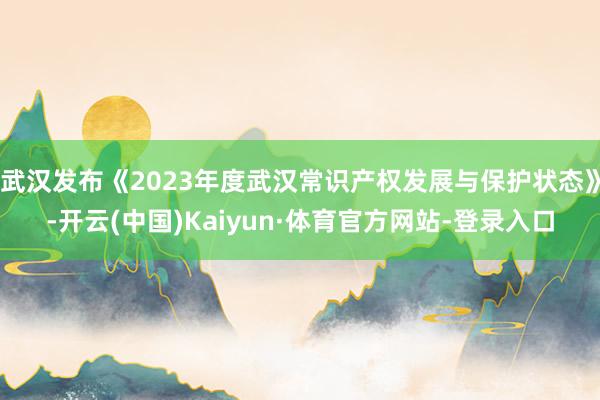 武汉发布《2023年度武汉常识产权发展与保护状态》-开云(中国)Kaiyun·体育官方网站-登录入口