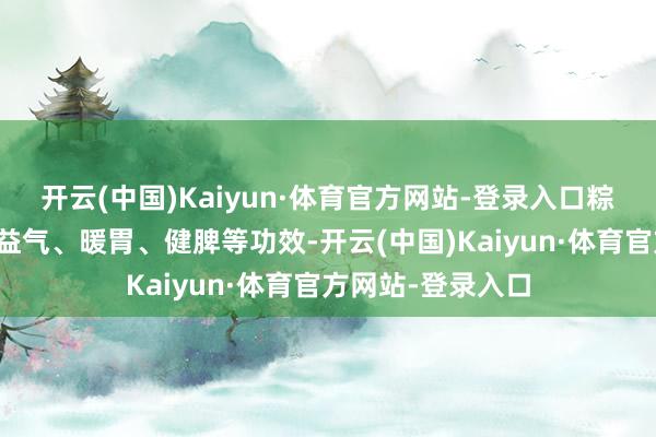 开云(中国)Kaiyun·体育官方网站-登录入口粽子固然具有补中益气、暖胃、健脾等功效-开云(中国)Kaiyun·体育官方网站-登录入口