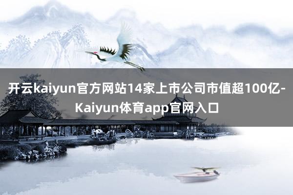 开云kaiyun官方网站14家上市公司市值超100亿-Kaiyun体育app官网入口